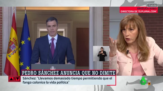 Angélica Rubio, tras la decisión de Pedro Sánchez: "En el PSOE hay alivio y en la derecha rabia" Angélica Rubio, tras la decisión de Pedro Sánchez: "En el PSOE hay alivio y en la derecha rabia"
