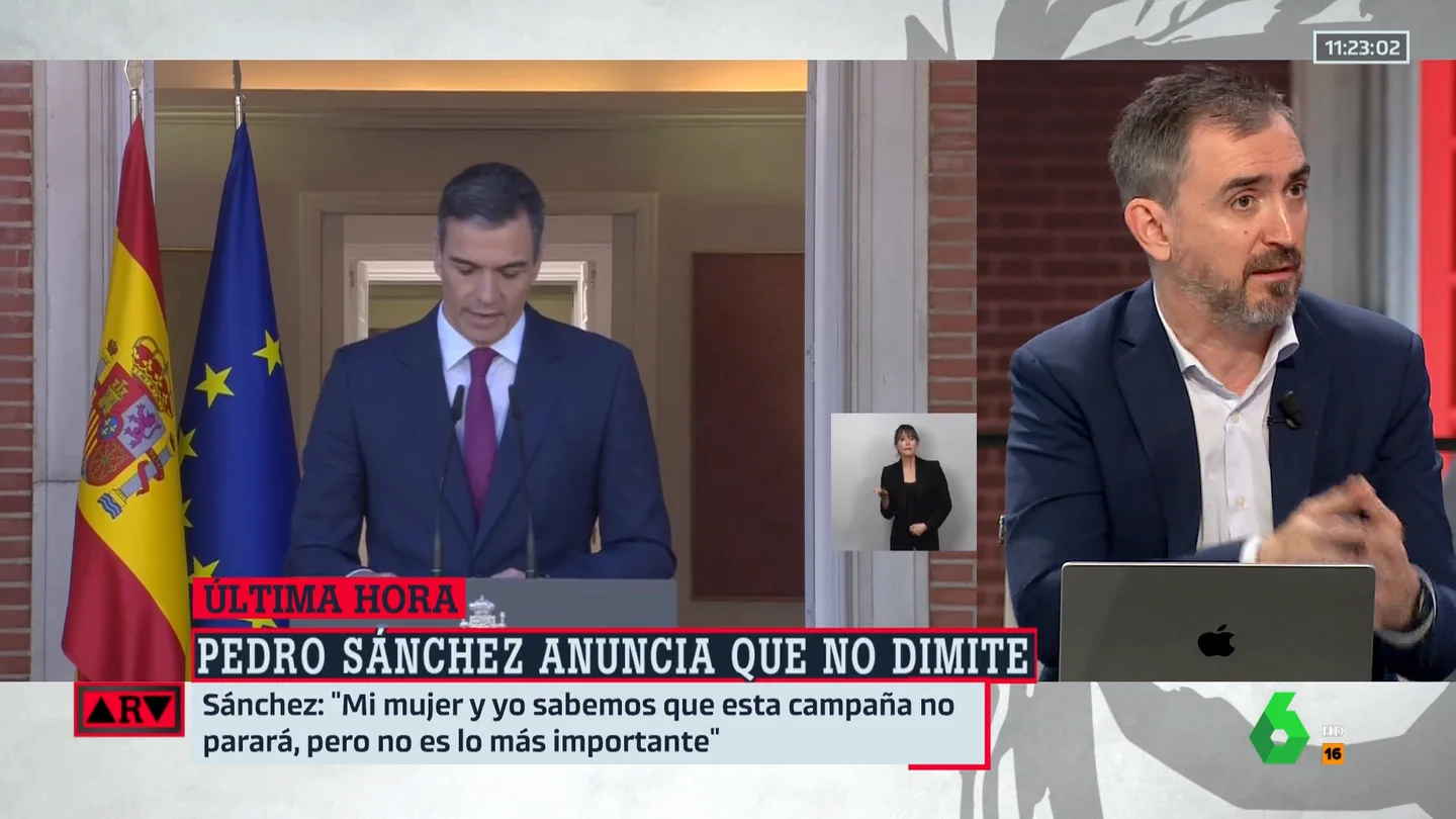 Escolar afirma que la decisión de Sánchez es "coherente con la carta": "Si asumes que hay un problema gravísimo, la consecuencia natural es quedarse" Escolar afirma que la decisión de Sánchez es "coherente con la carta": "Si asumes que hay un problema gravísimo, la consecuencia natural es quedarse"