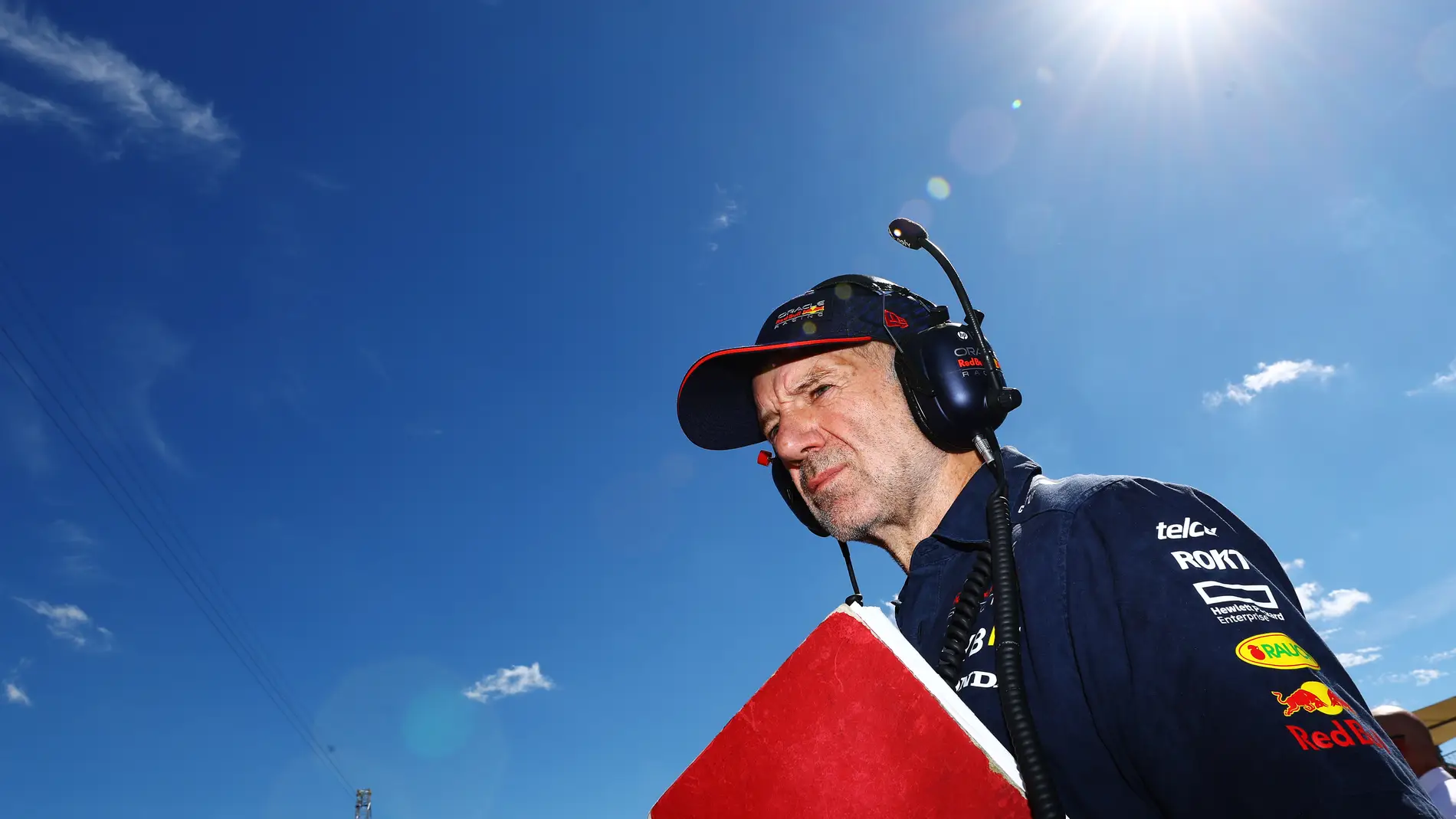 Adrian Newey en la rampa de salida de Red Bull Adrian Newey en la rampa de salida de Red Bull