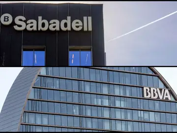 Edificios del Banco Sabadell y BBVA