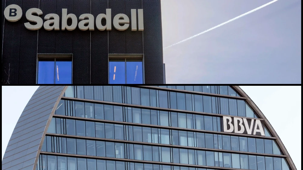 Edificios del Banco Sabadell y BBVA