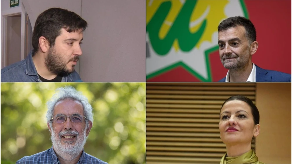 Álvaro Aguilera (arriba, izquierda); José Antonio García Rubio (abajo, izquierda); Antonio Maíllo (arriba, derecha); Sira Rego (abajo, derecha)