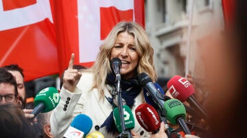 La vicepresidenta segunda y ministra de Trabajo, Yolanda Díaz en la manifestación del Primero de mayo