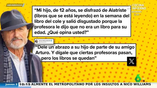 La respuesta de Pérez-Reverte a una maestra que dijo a un niño de 12 años que Alatriste no era un libro para su edad La respuesta de Pérez-Reverte a una maestra que dijo a un niño de 12 años que Alatriste no era un libro para su edad
