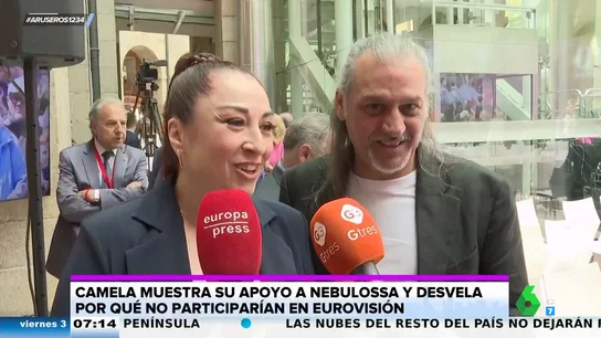 Camela defiende a Nebulossa y a Zorra para Eurovisión: "Sé que hay compañeros que están molestos, pero a mí me encantan" Camela defiende a Nebulossa y a Zorra para Eurovisión: "Sé que hay compañeros que están molestos, pero a mí me encantan"