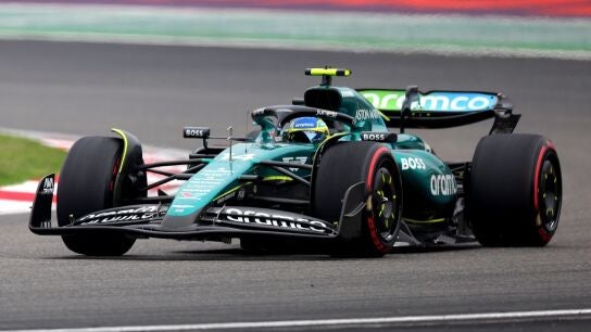 Fernando Alonso, en el Aston Martin