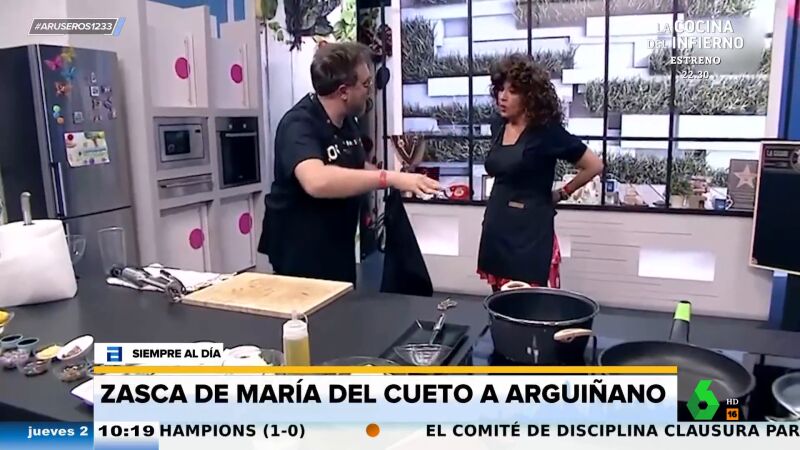 María del Cueto, a Carlos Arguiñano: "Nosotros no somos Joseba, ni Arguiñano que lo hacen todo grabado"