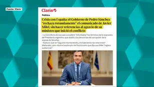 Medios de comunicación argentinos atacan a Pedro Sánchez