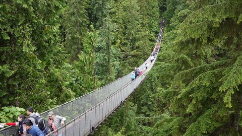 Puente colgante de Capilano, en Canadá