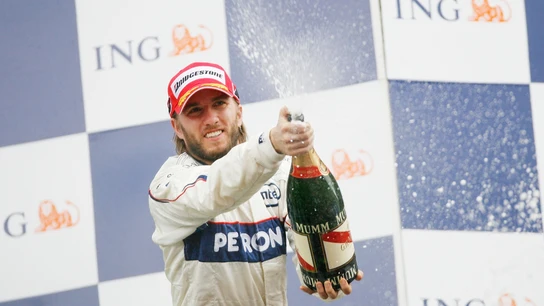 Nick Heidfeld, en el podio Nick Heidfeld, en el podio