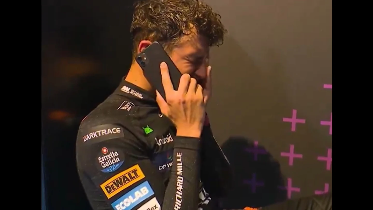 Lando Norris, emocionado Lando Norris, emocionado