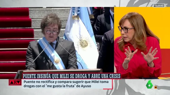 Angélica Rubio desvela que al Gobierno no le ha gustado nada las palabras de Puente a Milei: "Ha sido un calentón del ministro" Angélica Rubio desvela que al Gobierno no le ha gustado nada las palabras de Puente a Milei: "Ha sido un calentón del ministro"