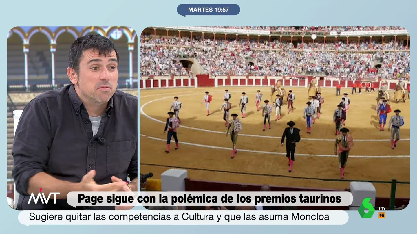 Ramón Espinar, sobre el fin del Premio Nacional de Tauromaquia Ramón Espinar analiza en este vídeo la decisión del ministerio de Cultura de eliminar el Premio Nacional de Tauromaquia y responde a las críticas de García-Page: "Es una brújula para la izquierda, donde esté él no hay que estar", afirma.