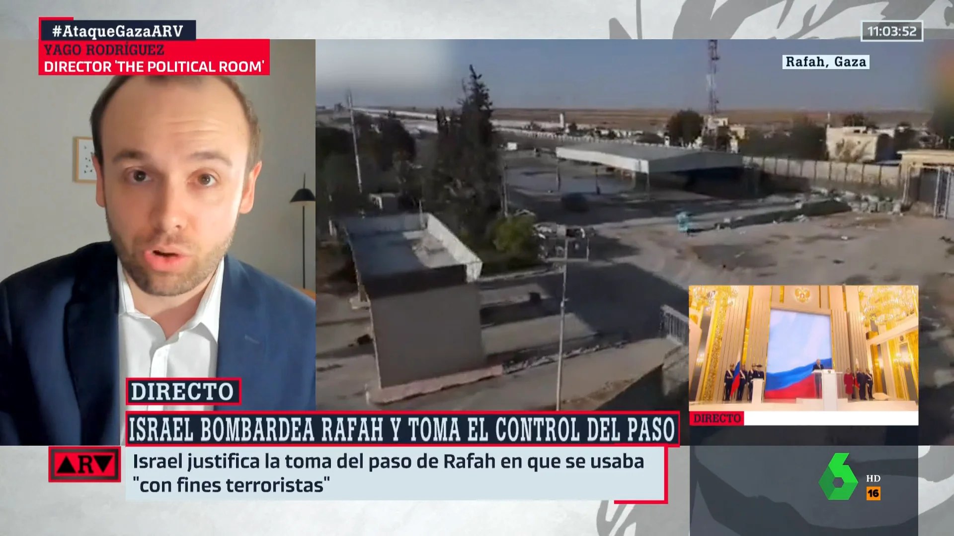 Yago Rodríguez explica qué hará Israel después de haber entrado en el paso fronterizo de Rafah en Gaza