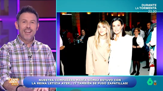 María Gómez cambia los tacones por zapatillas deportivas en solidaridad con la reina Letizia María Gómez cambia los tacones por zapatillas deportivas en solidaridad con la reina Letizia