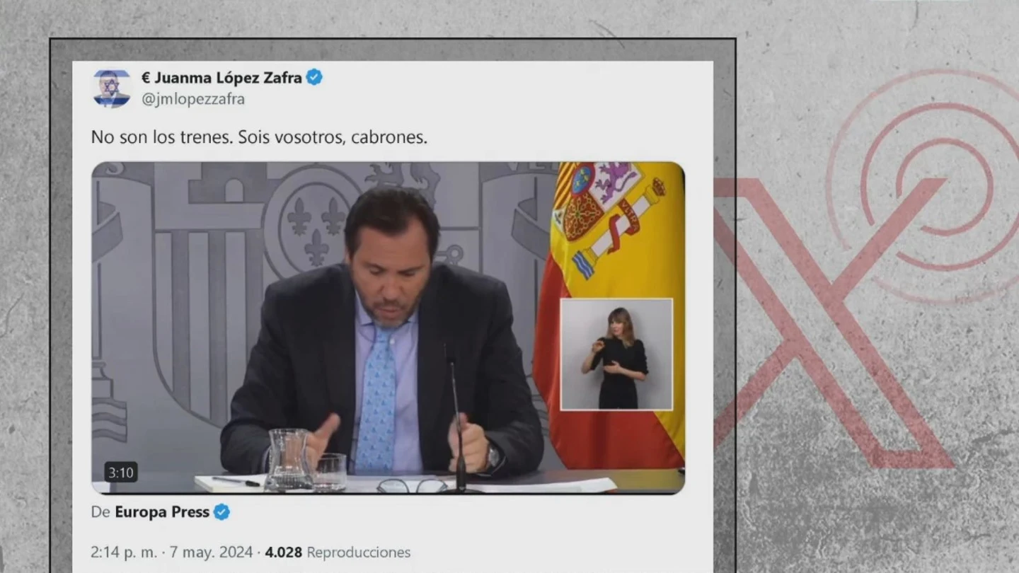 José Manuel López Zafra insulta al Gobierno: "No son los trenes. Sois vosotros, cabrones" José Manuel López Zafra insulta al Gobierno: "No son los trenes. Sois vosotros, cabrones"