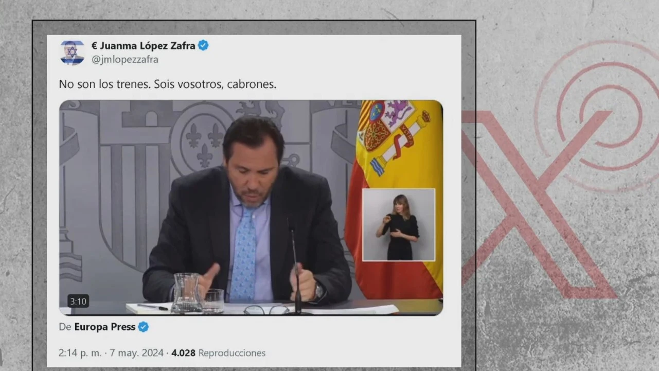 José Manuel López Zafra insulta al Gobierno: "No son los trenes. Sois vosotros, cabrones"