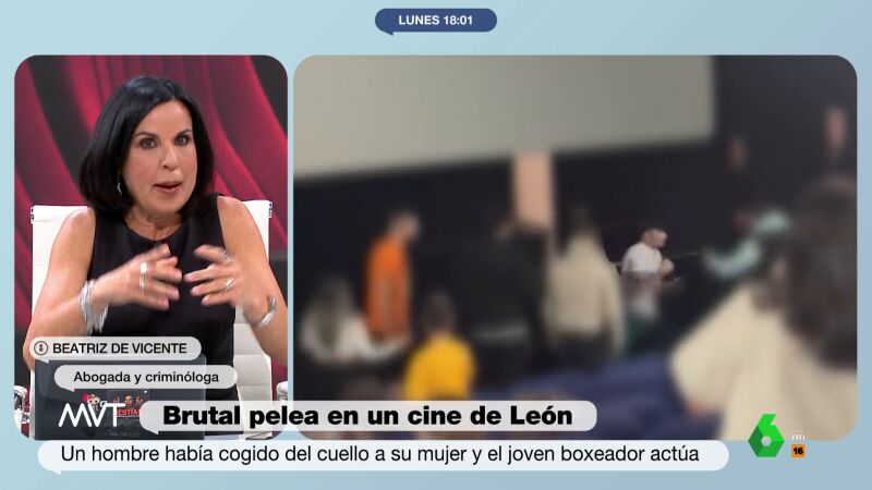 Beatriz de Vicente, tajante contra el boxeador que pegó a un maltratador en un cine: "No es una defensa, es una agresión"