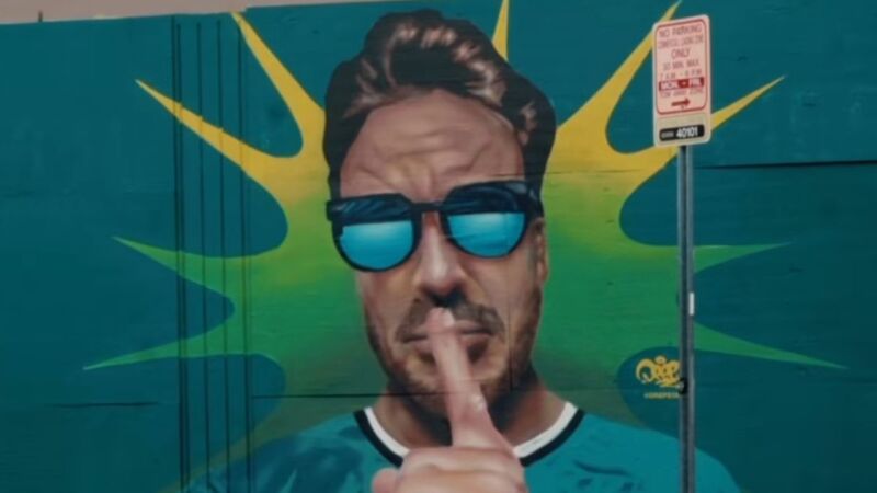 Mural de Fernando Alonso en Miami