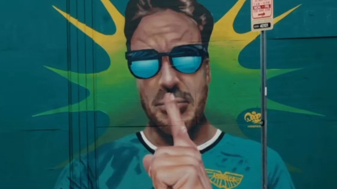 Mural de Fernando Alonso en Miami