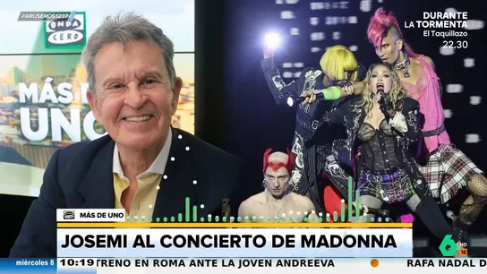 Josemi, sobre el concierto de Madonna en Brasil: "Aparte de una marranada, es una extravagancia" Josemi, sobre el concierto de Madonna en Brasil: "Aparte de una marranada, es una extravagancia"