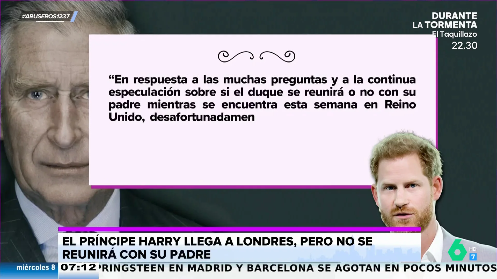 Alfonso Arús, indignado con la explicación sobre por qué el príncipe Harry y el rey Carlos no se verán: "Es tomar al pueblo por tonto"