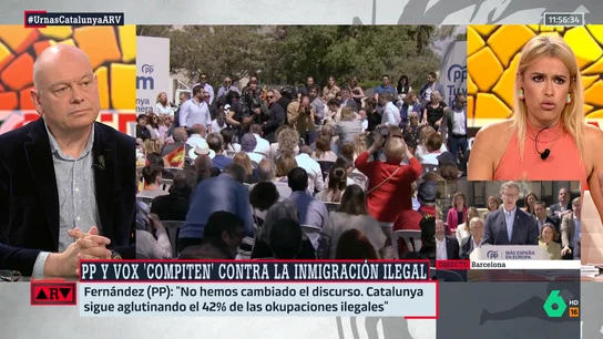 Afra Blanco, sobre la campaña electoral en Cataluña: "Vox no ha obligado ni al PP ni a Feijóo a vincular migración con violencia, lo está haciendo él solito" Afra Blanco, sobre la campaña electoral en Cataluña: "Vox no ha obligado ni al PP ni a Feijóo a vincular migración con violencia, lo está haciendo él solito"