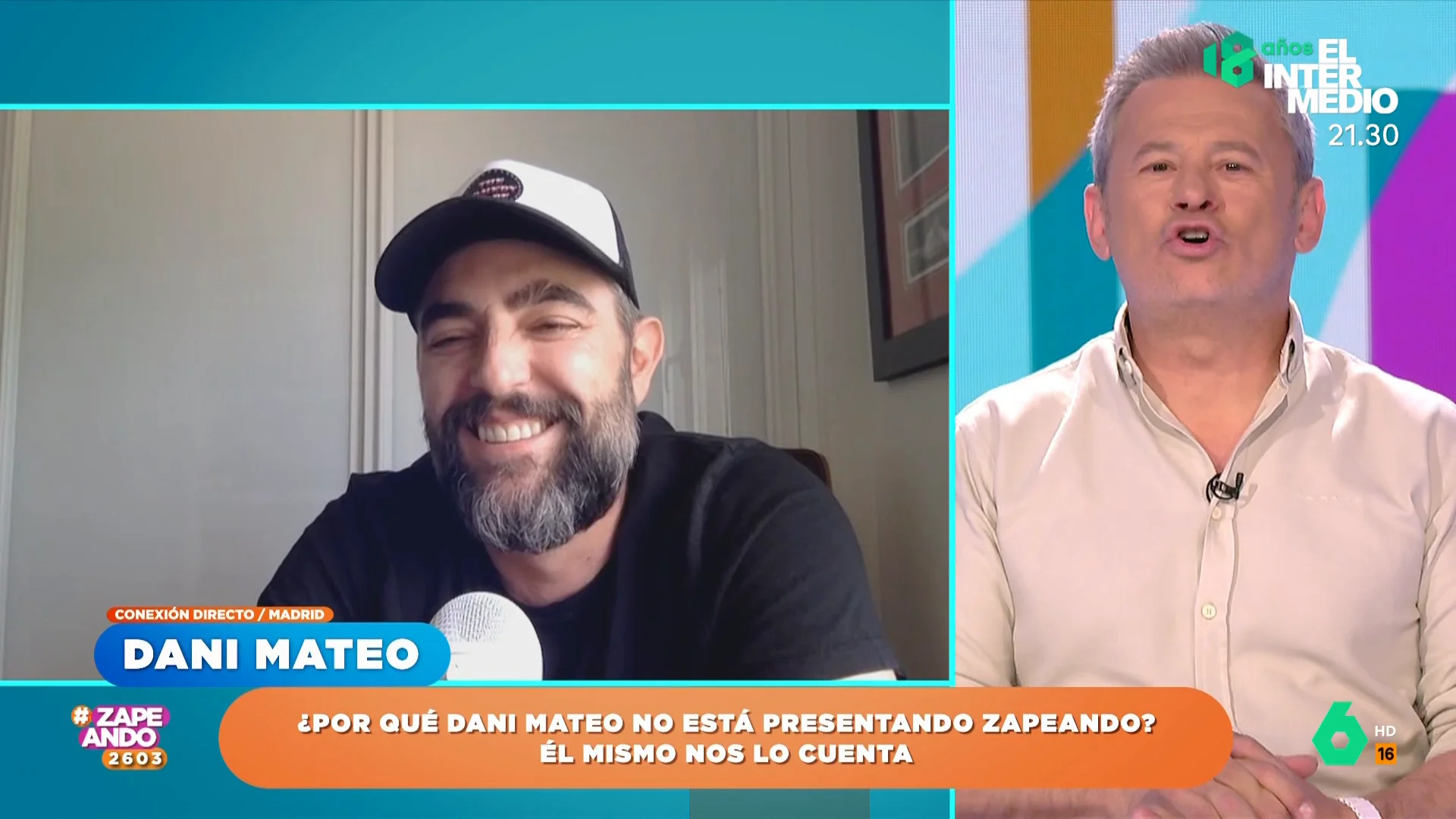 Dani Mateo desvela el motivo por el que no está en Zapeando: "No me puedo reír, que me duele"