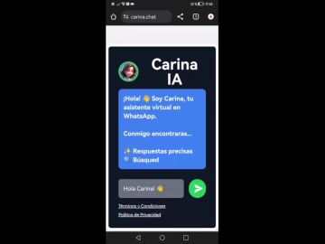 Así es Carina la herramienta de IA que puedes usar como calculadora de whatsapp