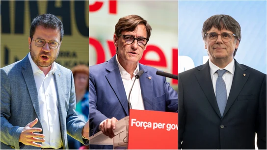 Aragonès, Illa y Puigdemont Aragonès, Illa y Puigdemont