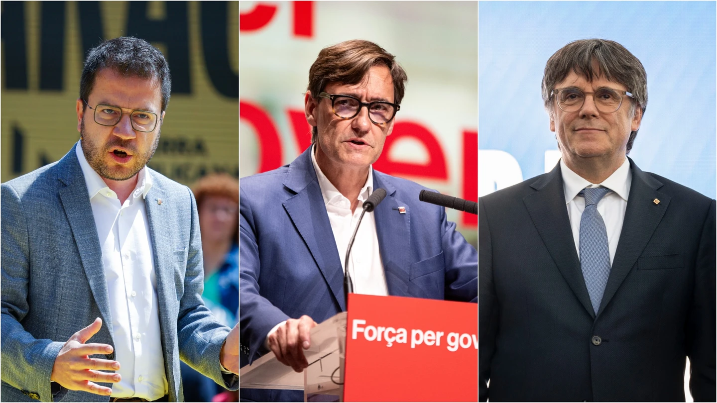 Aragonès, Illa y Puigdemont Aragonès, Illa y Puigdemont