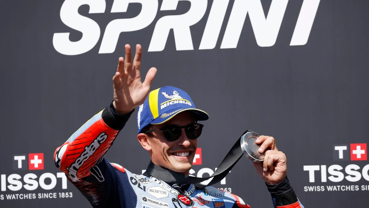 Marc Márquez, en un podio