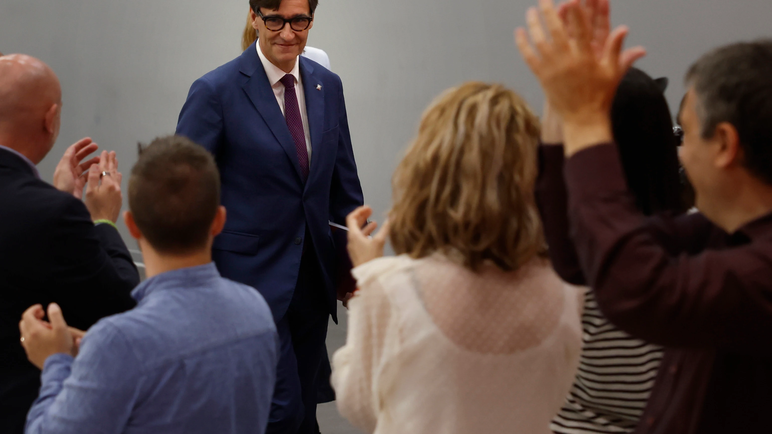 Salvador Illa, aplaudido durante la ejecutiva del PSC tras las elecciones del 12M