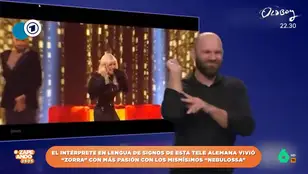 La interpretación en lengua de signos de la tv alemana de &#39;Zorra&#39; de Nebulossa que ya es viral