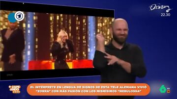 La interpretación en lengua de signos de la tv alemana de 'Zorra' de Nebulossa que ya es viral