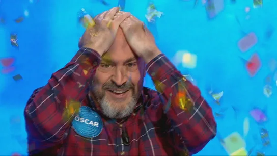 El momento en el que Óscar Díaz gana el Rosco y se lleva el bote de Pasapalabra. El momento en el que Óscar Díaz gana el Rosco y se lleva el bote de Pasapalabra.