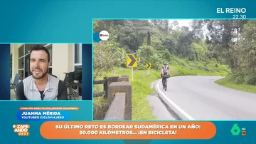 El susto del youtuber Juanma Mérida tras toparse con algo inesperado en la carretera: &quot;Casi me caigo de la bicicleta&quot;