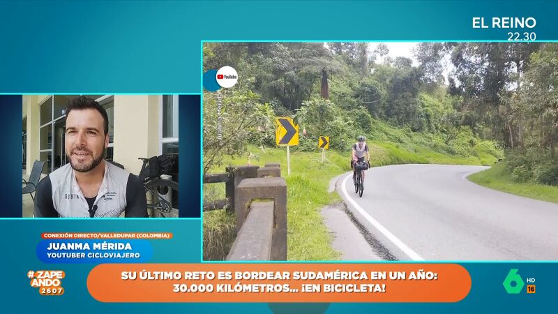 El susto del youtuber Juanma Mérida tras toparse con algo inesperado en la carretera: "Casi me caigo de la bicicleta"