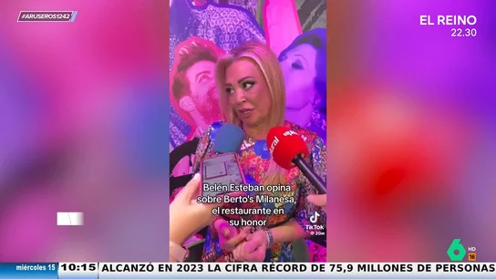 Belén Esteban estalla contra el restaurante dedicado a ella: "No es normal lo que han hecho sin pedir permiso" Belén Esteban estalla contra el restaurante dedicado a ella: "No es normal lo que han hecho sin pedir permiso"