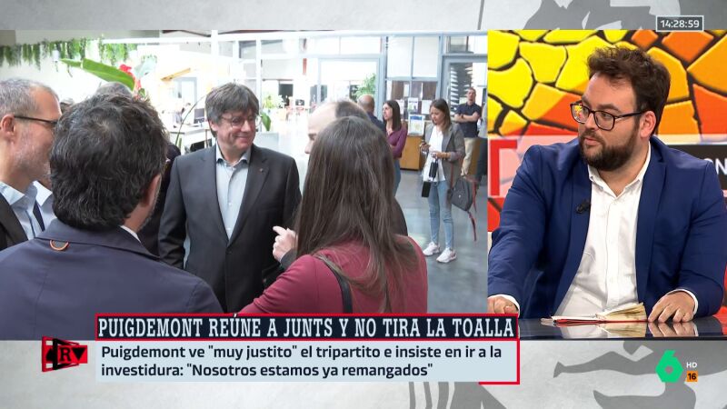 Monrosi ve "muy bien" la investidura de Puigdemont para "echar el rato": "¿Es serio esto?"