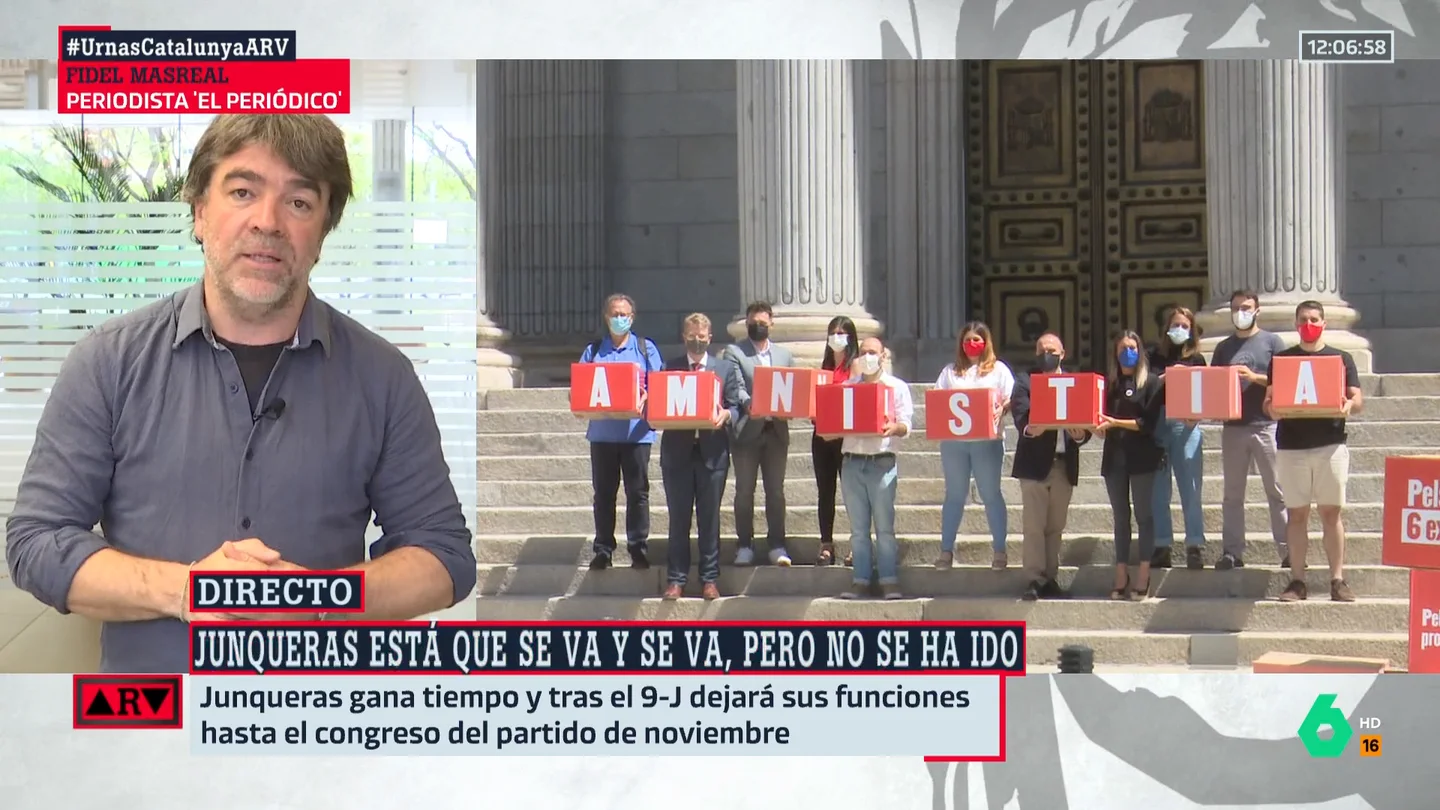 El periodista Fidel Masreal revela que si Junqueras no se va, es porque Puigdemont no lo hace: "Llevan desde 2017 mirándose de reojo" El periodista Fidel Masreal revela que si Junqueras no se va, es porque Puigdemont no lo hace: "Llevan desde 2017 mirándose de reojo"