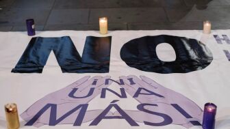Cartel contra la violencia de g&eacute;nero.