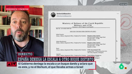 Maestre desenreda el l&iacute;o del buque Borkum: "Se han equivocado, el barco no va a Israel"