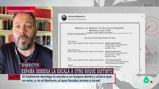 Maestre desenreda el lío del buque Borkum: "Se han equivocado, el barco no va a Israel" Maestre desenreda el lío del buque Borkum: "Se han equivocado, el barco no va a Israel"
