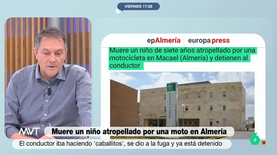 MVT - Un motorista que hacía 'caballitos' mata a un niño atropellándolo y se da a la fuga MVT - Un motorista que hacía 'caballitos' mata a un niño atropellándolo y se da a la fuga