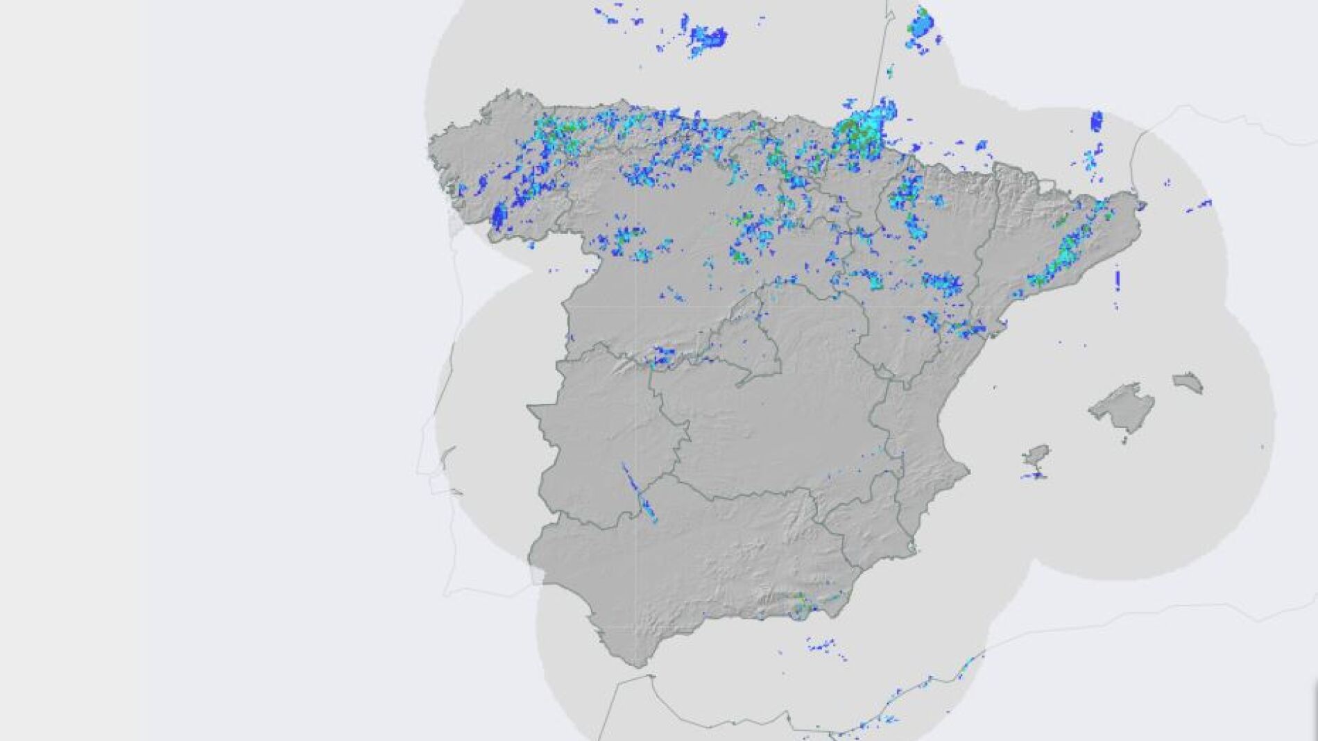 Radar de lluvias conoce las zonas con riesgo de precipitacion en directo