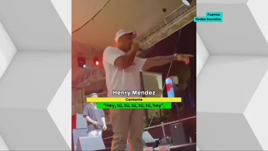 Henry Méndez paraliza su concierto y baja del escenario para impedir una agresión machista Henry Méndez paraliza su concierto y baja del escenario para impedir una agresión machista
