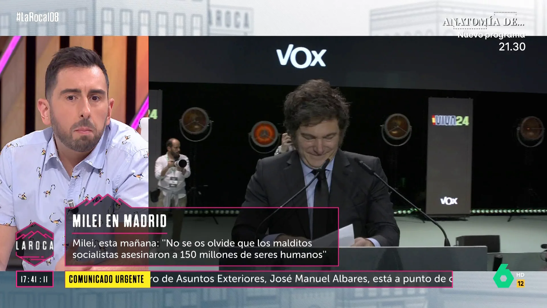 Berni Barrachina dice que Javier Milei hace lo que hace la ultraderecha