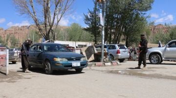 Un puesto de seguridad de carretera en Afganistán