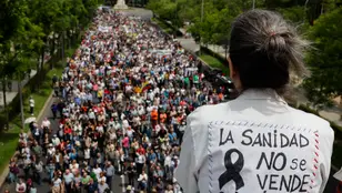 Manifestación celebrada en Madrid en defensa de la sanidad pública